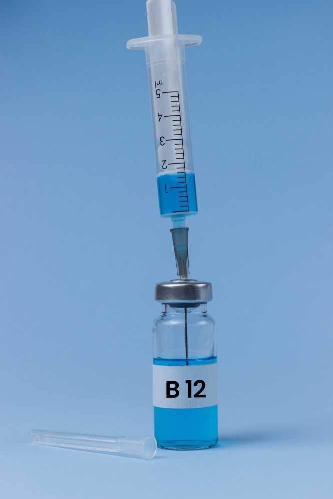 a syringe with a needle in a vial